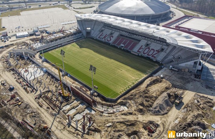 Tak powstaje nowy stadion przy alei Unii w Łodzi (fot. Stefan Brajter/UMŁ)