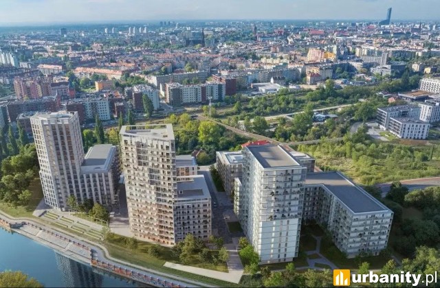 Bulwar Północny we Wrocławiu, docelowy kształt osiedla, wiz. materiały inwestora