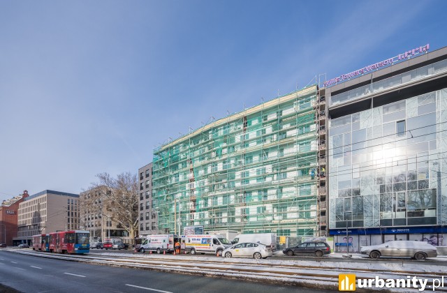 Budowa Sienkiewicza Résidence we Wrocławiu, styczeń 2024 roku, fot. Bouygues Immobilier