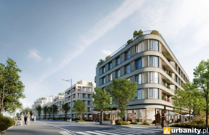 Wizualizacja kompleksu wielofunkcyjnego w centrum Gdyni, wiz. Bedra Cichosz Architekci