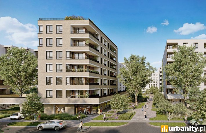 Projekt inwestycji Powązkowska 44a na warszawskim Żoliborzu, wiz. HRA Architekci