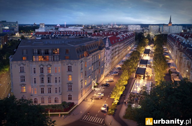 Rezydencja Aleja Fontann w Szczecinie, wiz. materiały dewelopera