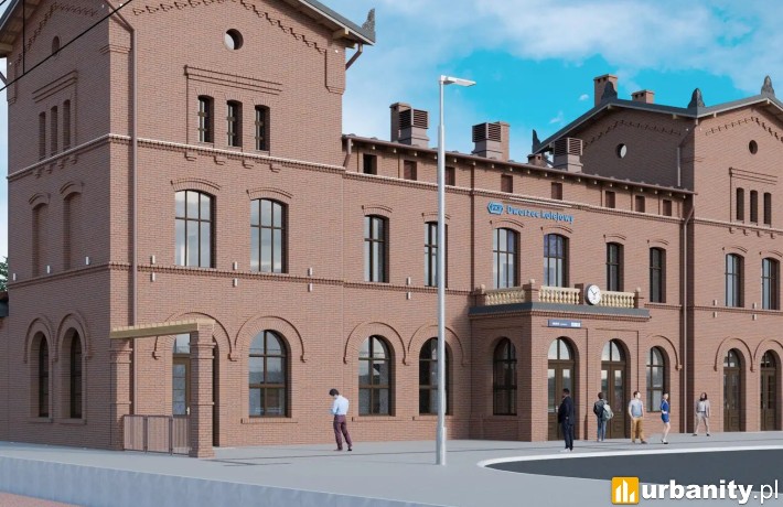 Wizualizacja Dworca PKP Oleśnica, wiz. PKP S.A.