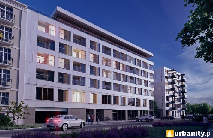 Wizualizacja apartamentowca Kryształ Powiśla w Warszawie