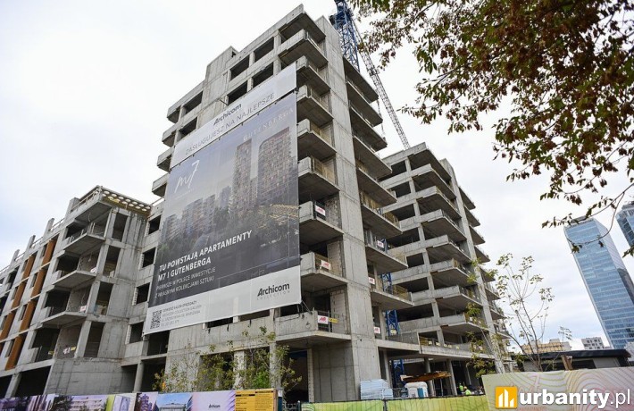 Apartamenty M7 w centrum Warszawy, postęp prac, fot. Archicom