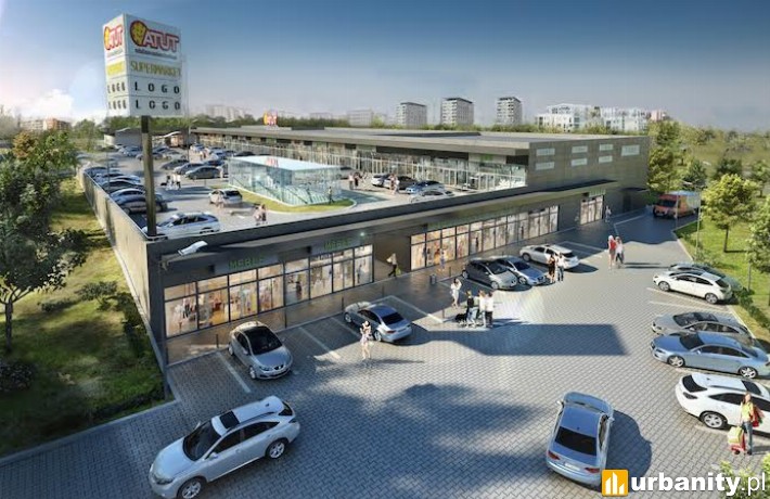 Wizualizacja centrum handlowego Atut Ruczaj w Krakowie