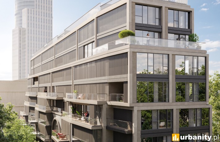 Projekt inwestycji Chłodna 35 w centrum Warszawy, wiz. materiały inwestora