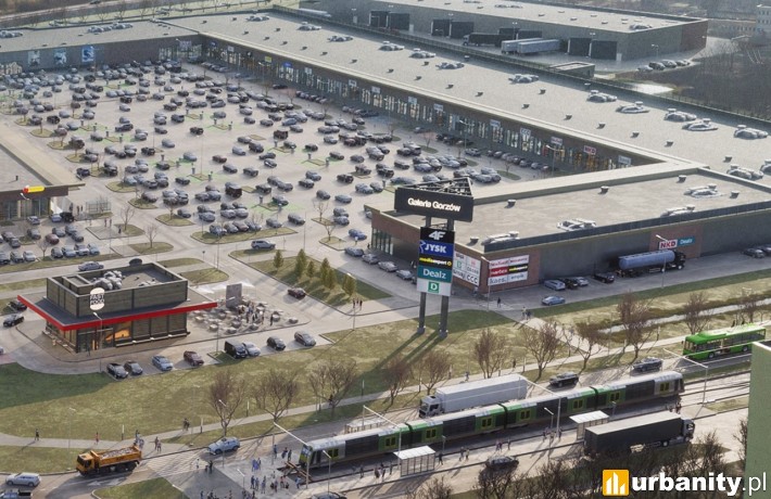Wizualizacja nowego parku handlowego w Gorzowie Wielkopolskim, wiz. materiały prasowe