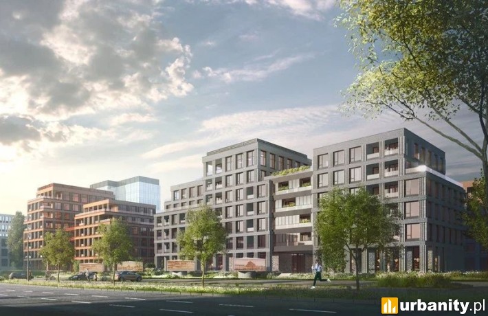 Koncepcja inwestycji przy alei Piłsudskiego 82 w Łodzi, wiz. Design Lab Group