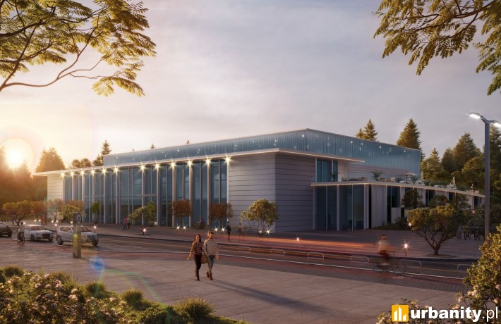 Wielofunkcyjna hala sportowo-widowiskowa na OSiR "Skałka", wizualizacja, wiz. materiały inwestora