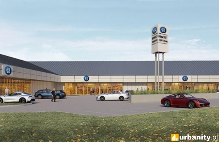 Park Handlowy Benefit Centrum Gdów, wizualizacja, fot. Mosa Architekci