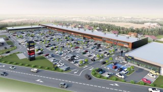 Park handlowy Sekunda Włoszczowa - wizualizacja, wiz. materiały inwestora