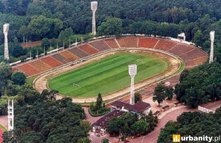 Stadion TS Olimpia z lotu ptaka