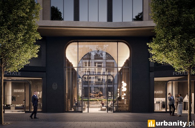 Projekt inwestycji Chłodna 35 w centrum Warszawy, wiz. materiały inwestora