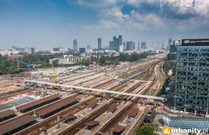 Postęp prac na budowie dworca kolejowego Warszawa Zachodnia