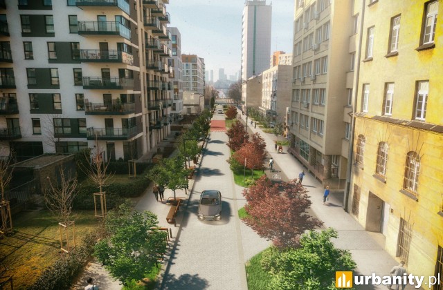 Projekt przebudowy ulicy Okrzei, wiz. ZDM Warszawa