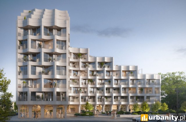 Koncepcja inwestycji mieszkaniowej przy ul. Broniewskiego w Rzeszowie, wiz. MWM Architekci