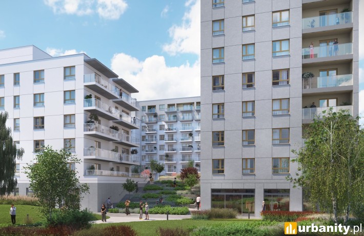 Wizualizacja osiedla Corso w Łodzi, wiz. materiały dewelopera