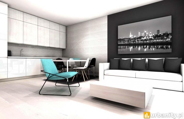 Projekt apartamentu w kompleksie Solec Residence