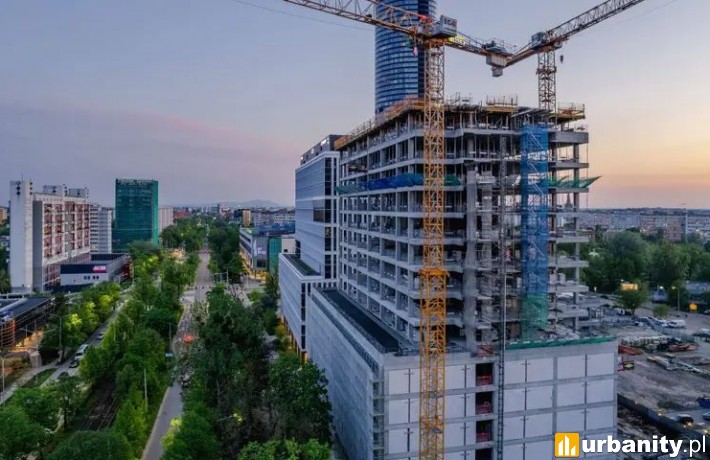 Powstaje drugi z biurowców kompleksu Centrum Południe, fot. Skanska