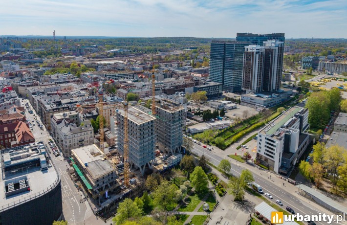 Tak obecnie wygląda budowa inwestycji Mikato w Katowicach, fot. mat. inwestora