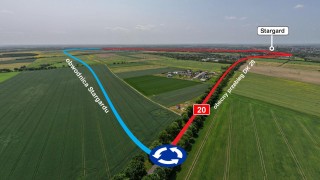 Wizualizacja przebiegu obwodnicy Stargardu od strony północnej, fot. GDDKKiA