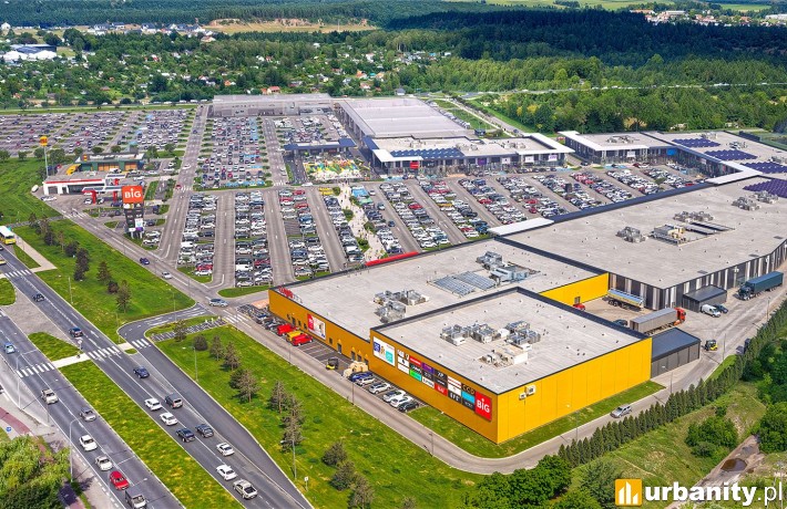 Projekt centrum handlowego BIG Piła, wiz. materiały inwestora