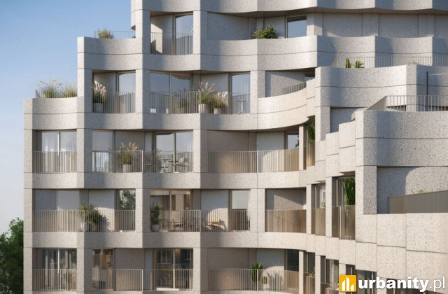 Koncepcja inwestycji mieszkaniowej przy ul. Broniewskiego w Rzeszowie, wiz. MWM Architekci