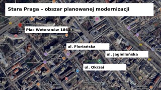 Obszar planowanej modernizacji, wiz. google maps