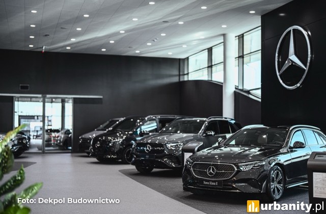 Gotowy salon Mercedes-Benz Duda-Cars w Lasocicach, fot. Dekpol