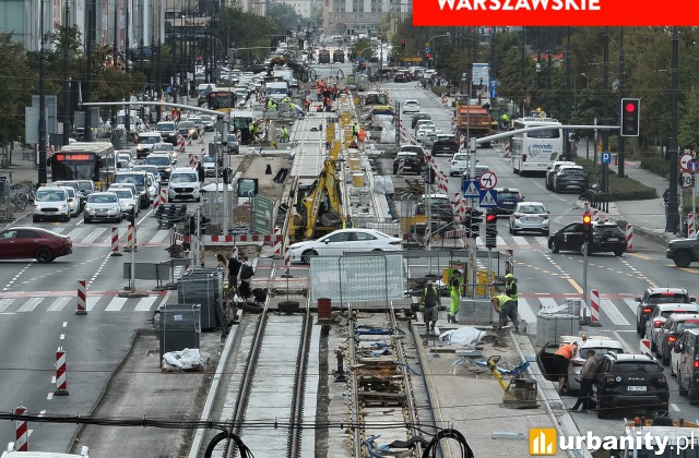 Modernizacja torów na Marszałkowskiej na finiszu, fot. Tramwaje Warszawskie