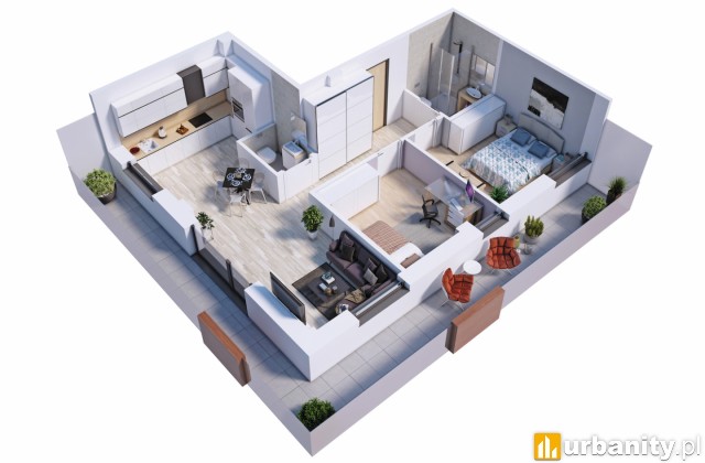 Apartamenty Pileckiego w Warszawie, wiz. materiały inwestora
