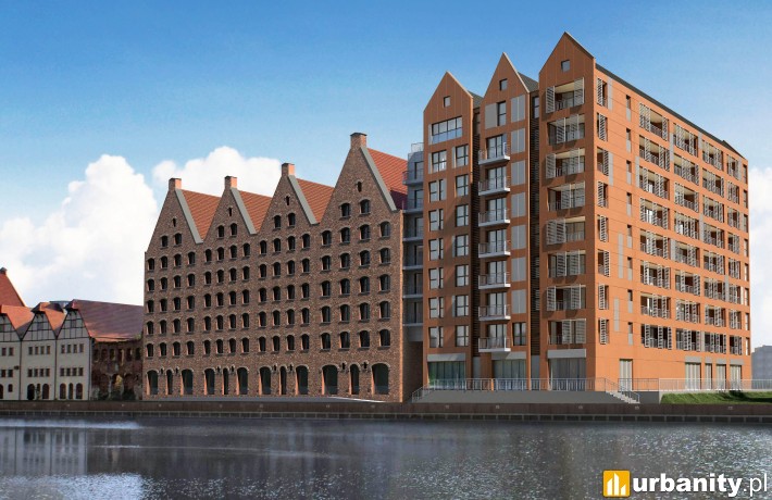 Wizualizacja budowanego w Gdańsku Waterlane Island