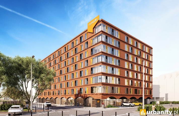 Wizualizacja projektowego hotelu przy Kolejowej we Wrocławiu, wiz. APA Szczepaniak