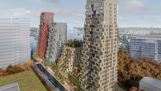 Koncepcja inwestycji firmy Stalexport Autostrady w centrum Katowic, wiz. Konior Studio