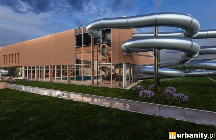 Aquapark Widzew - projekt inwestycji, wiz. materiały inwestora