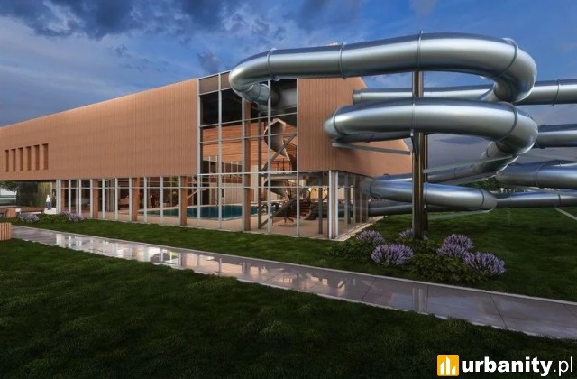 Aquapark Widzew - projekt inwestycji, wiz. materiały inwestora