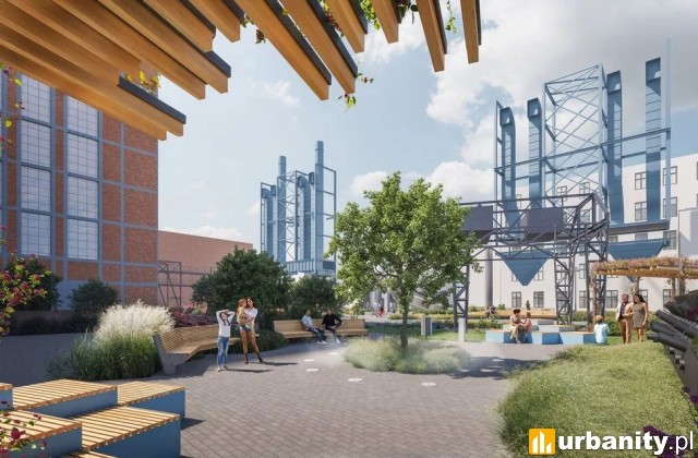 Projekt zmian w otoczeniu EC1 w Łodzi, wiz. materiały inwestora