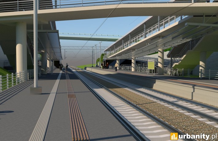 Projekt przystanku kolejowego SKA „Kraków Prądnik Czerwony”, wiz. ZIM w Krakowie