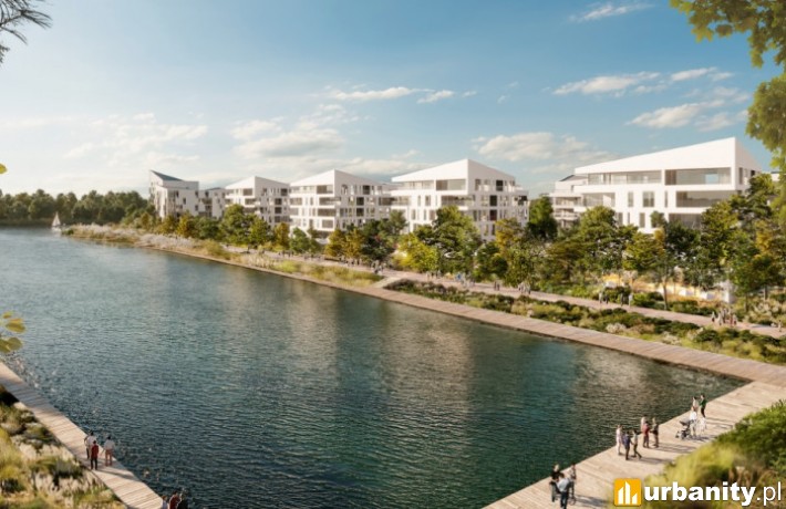 Zabudowa Portu Żerańskiego na Białołęce, koncepcja inwestycji, wiz. Dantex