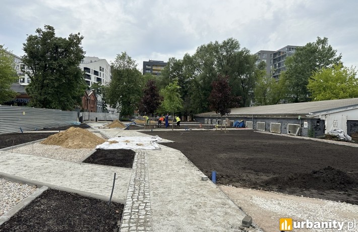 Powstający park linearny w ramach SOHO by Yareal, fot. Yareal