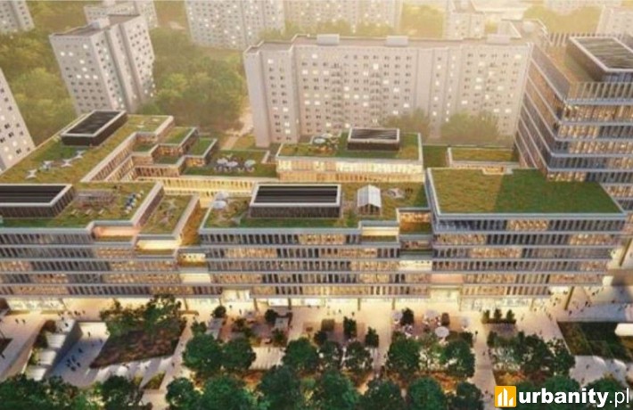 Pierwotny projekt zagospodarowania działki po centrum handlowym Land, wiz. JEMS