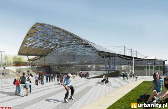 Projekt łódzkiego dworca w centrum miasta