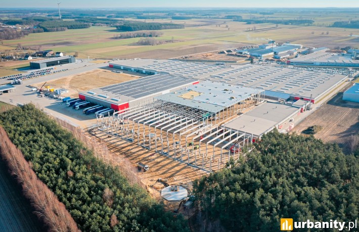 Budowa hali produkcyjno-magazynowej na zlecenie Fabryki Mebli Wersal, fot. Harden