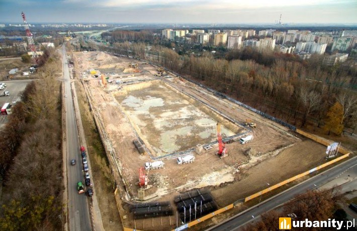 Postęp prac na budowie Galerii Młociny