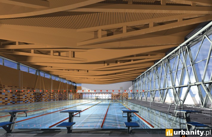 Projekt krytej pływalni na Łazarzu, wiz. materiały inwestora