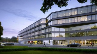 Prace wykończeniowe na budowie biurowca Royal Wilanów