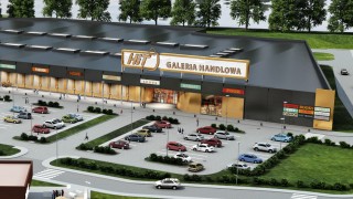 Wizualizacja obiektu handlowego HIT w Nowym Dworze Mazowieckim