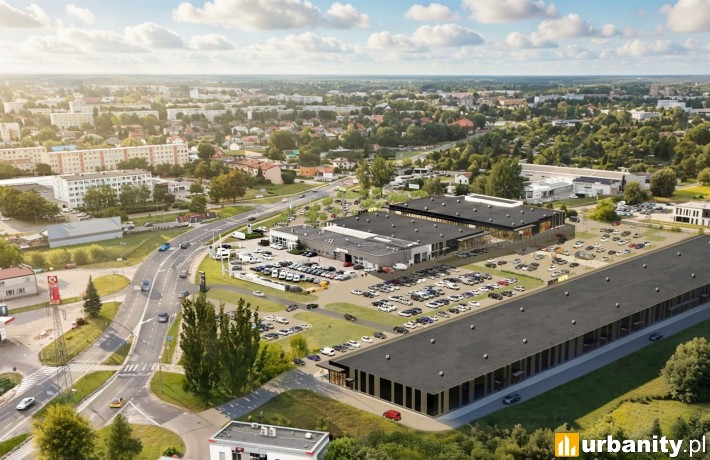 OTO Park Zduńska Wola, projekt inwestycji, wiz. materiały inwestora
