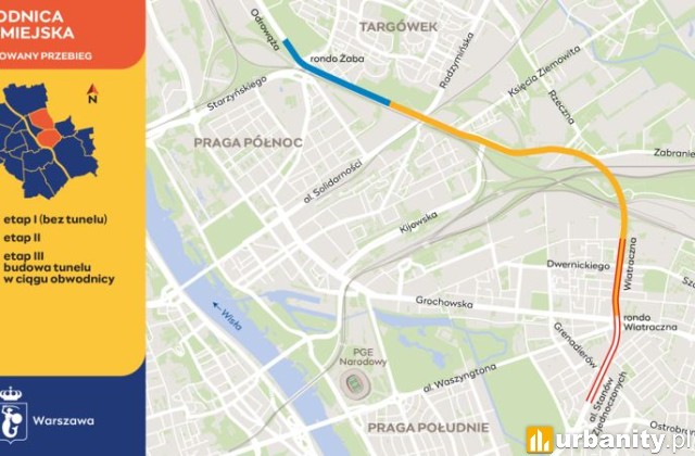 Projekt wschodniego odcinka obwodnicy śródmiejskiej, wiz. materiały inwestora